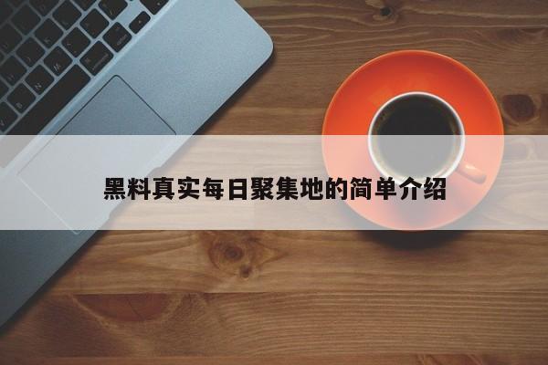 黑料真实每日聚集地的简单介绍
